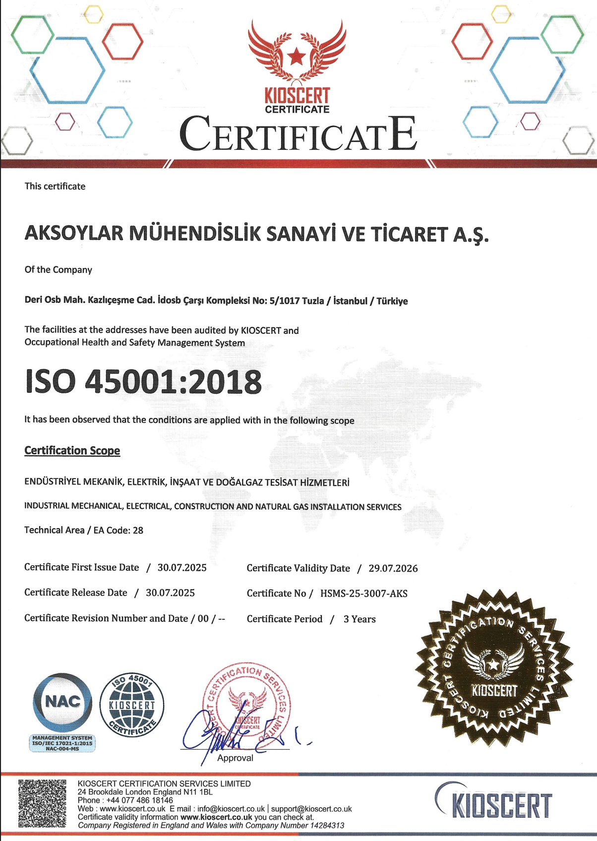 Aksoylar Akıllı Bina | Sertifikalarımız